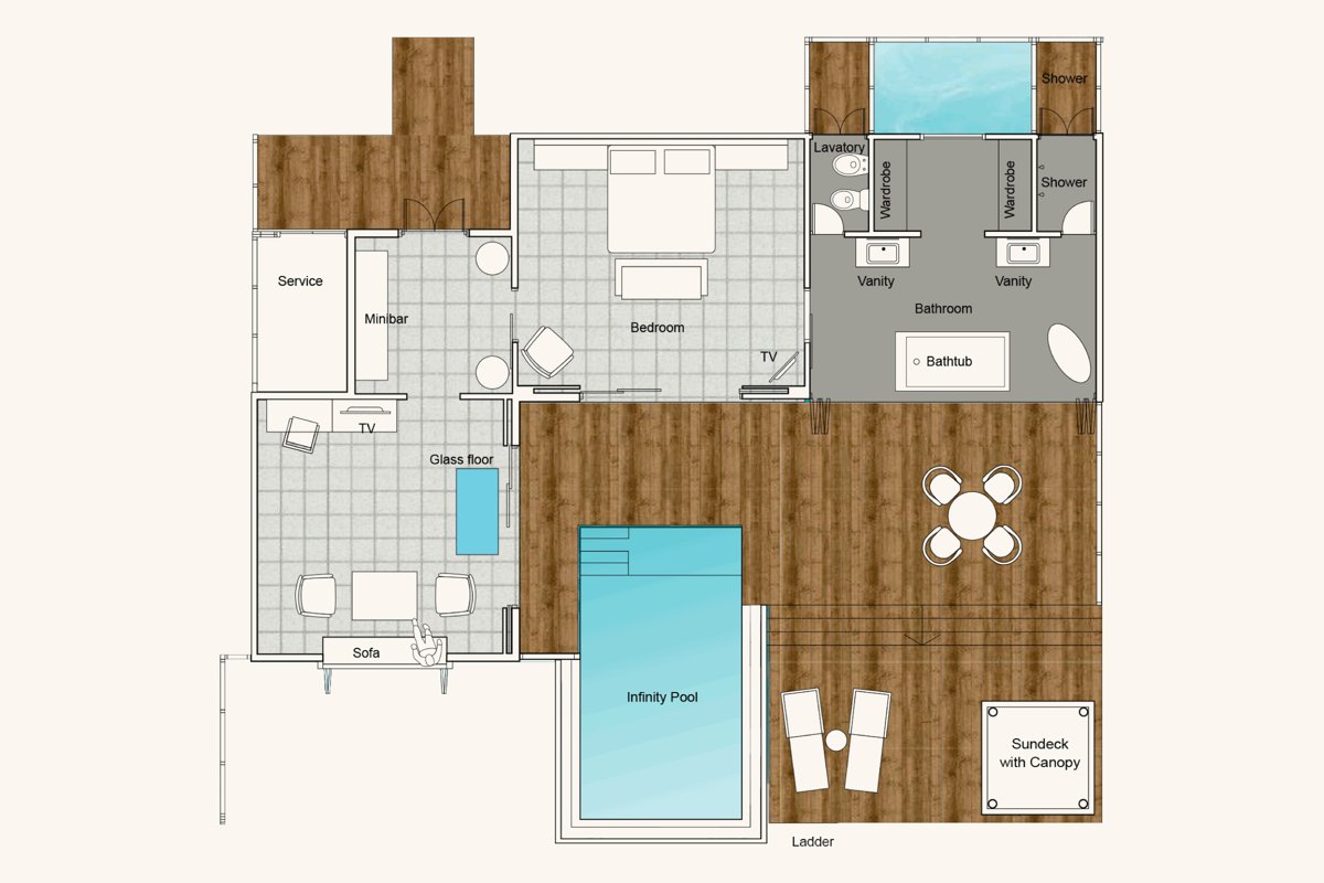 Infinity Water Villa floor plan